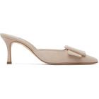 Manolo Blahnik Beige Maysale Heels