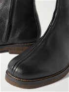 Lemaire - Shearling-Lined Full-Grain Leather Boots - Black