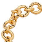 Missoma Women's Round Link Enamel Bracelet in Gold 