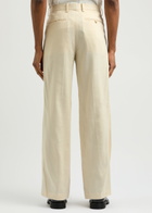 Helmut Lang Wide-leg Linen-blend Trousers Nude