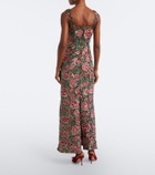 Là Fuori Antique Bloom sequined gown