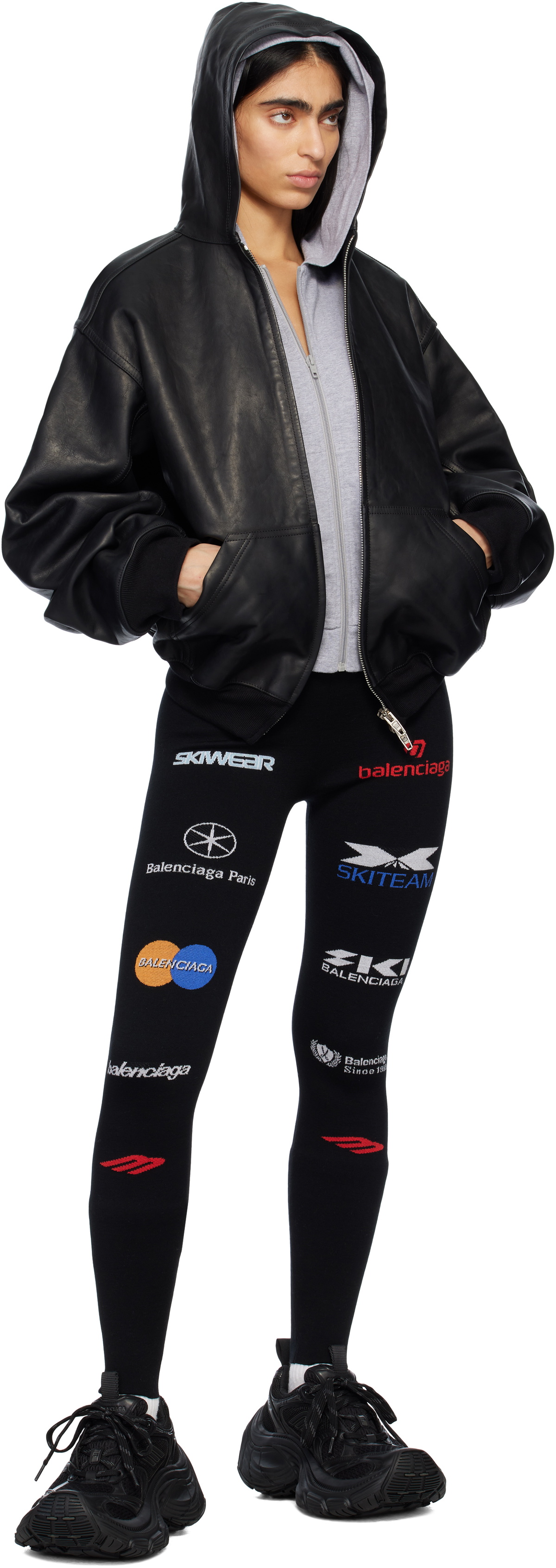 Balenciaga Black Ski Leggings