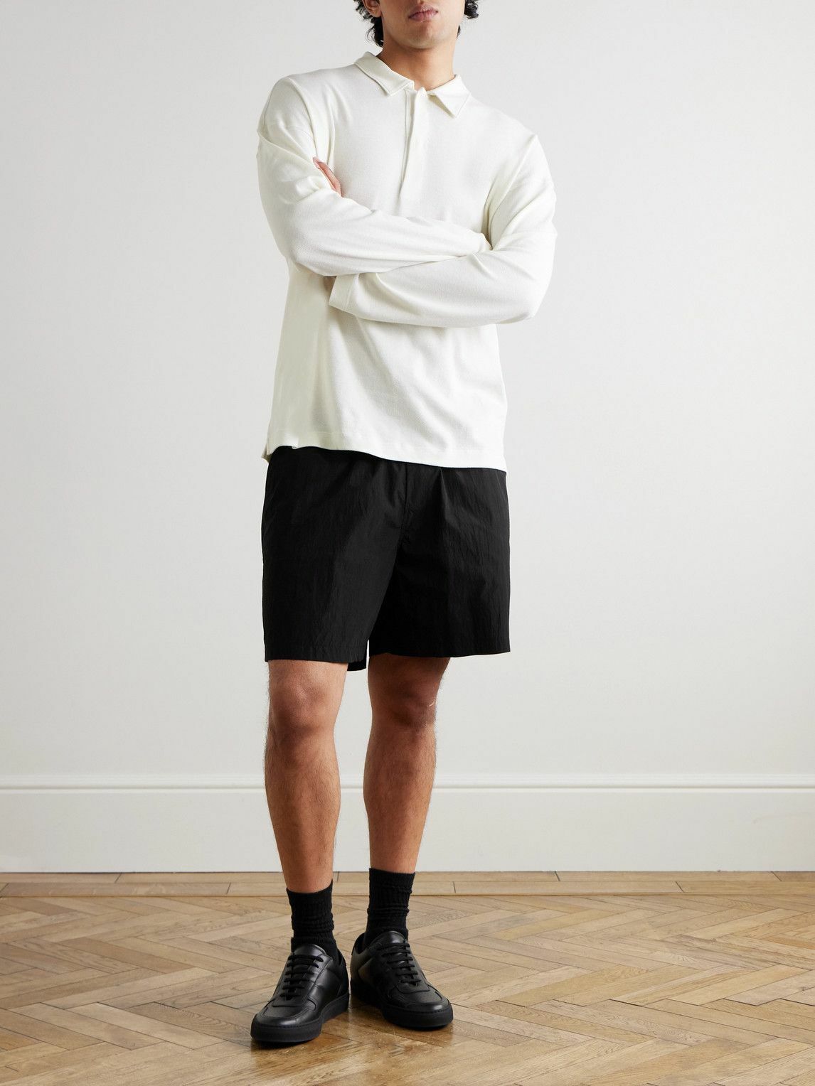 SSAM - Wide-Leg Tech-Shell Shorts - Black