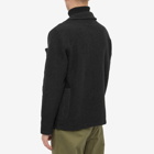 Universal Works Men's Wool Fleece Lumber Jacket in Black