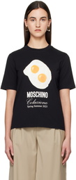 Moschino Black Eggs Print T-shirt