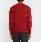 Mr P. - Cable-Knit Merino Wool and Cashmere-Blend Sweater - Men - Red
