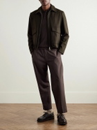 Incotex - Zanone Slim-Fit Flexwool Polo Shirt - Brown