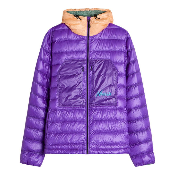 Photo: NANGA Men's Ultilight Packable Down Parka Jacket in Royal Purple