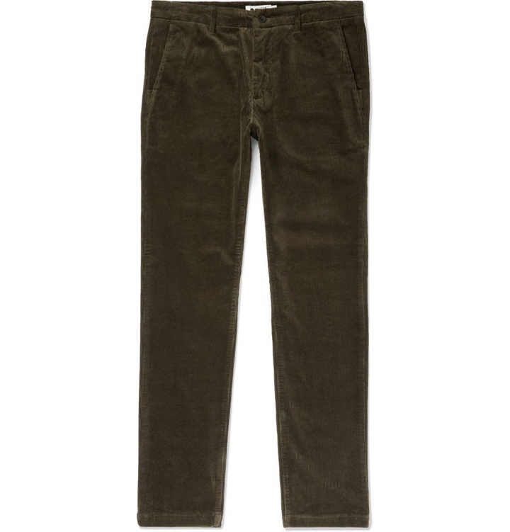 Photo: NN07 - Karl Tapered Stretch-Cotton Corduroy Trousers - Men - Green