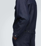 Giorgio Armani Striped herringbone denim jacket