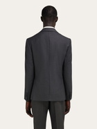 Ferragamo Mens Single-breasted pure wool blazer in Grey