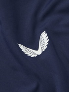 Castore - Logo-Print Stretch-Jersey Half-Zip Running Top - Blue