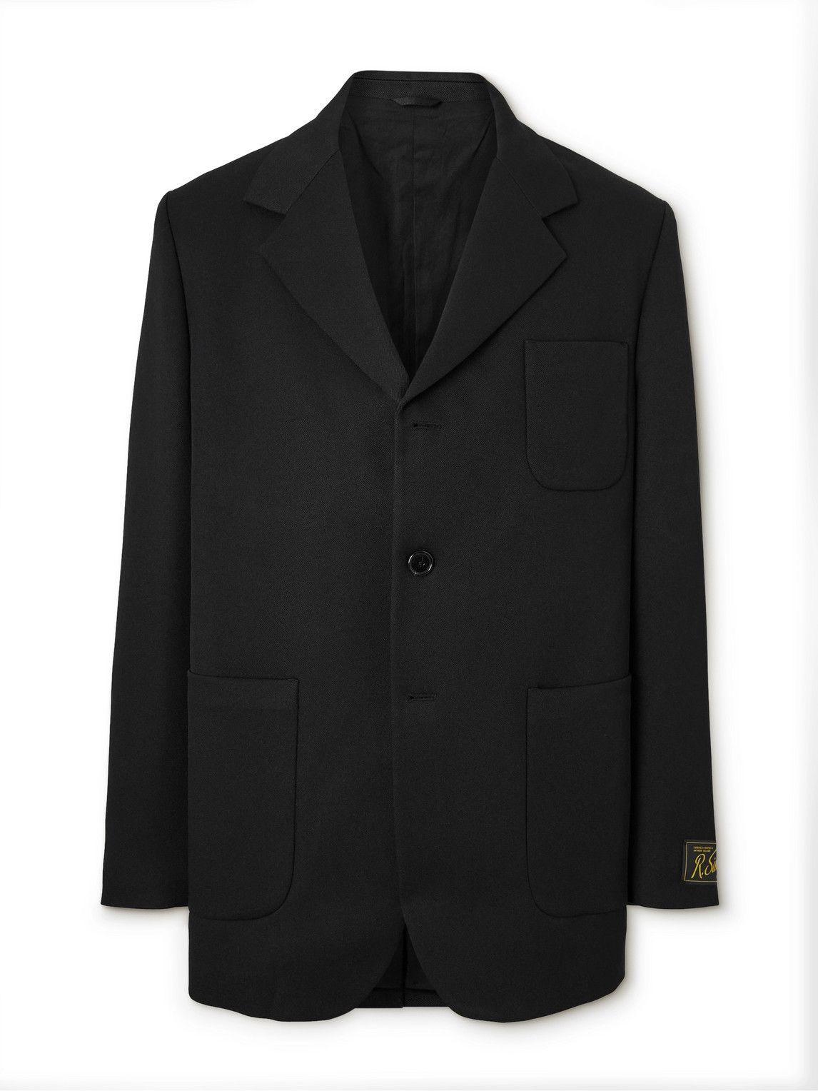 Raf Simons - Oversized Logo-Appliquéd Canvas Blazer - Black Raf Simons