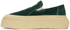 MM6 Maison Margiela Green Slip-On Sneakers