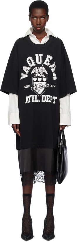Photo: VAQUERA Black Slip Skirt Tall Tee Maxi Dress