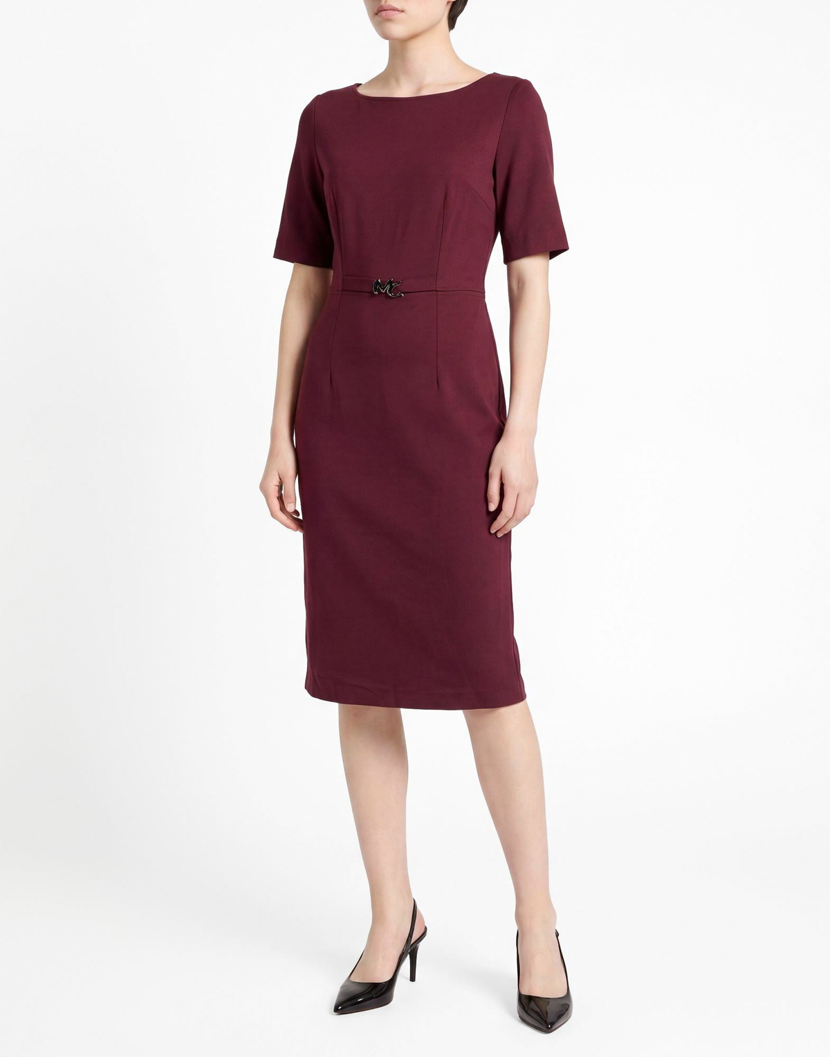 Manila Grace Womens Midi dress Burgundy