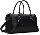 AMIRI Black Pebbled Leather Weekender Duffle Bag