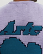 Arte Antwerp Back Pixel Heart Sweater Purple - Mens - Pullovers