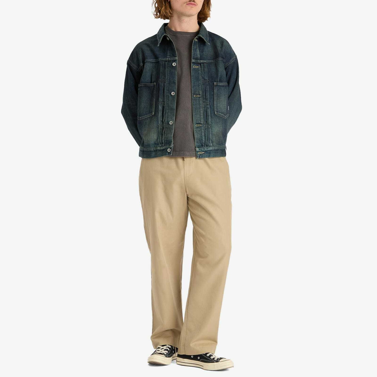Neighborhood Men's Washed Denim Type-2 Jacket in Indigo