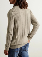 Club Monaco - Ribbed Cotton-Blend Bouclé Sweater - Neutrals