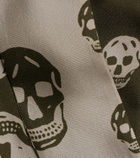 McQueen Skull silk twill scarf