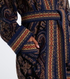 Etro Jacquard wool-blend wrap cardigan