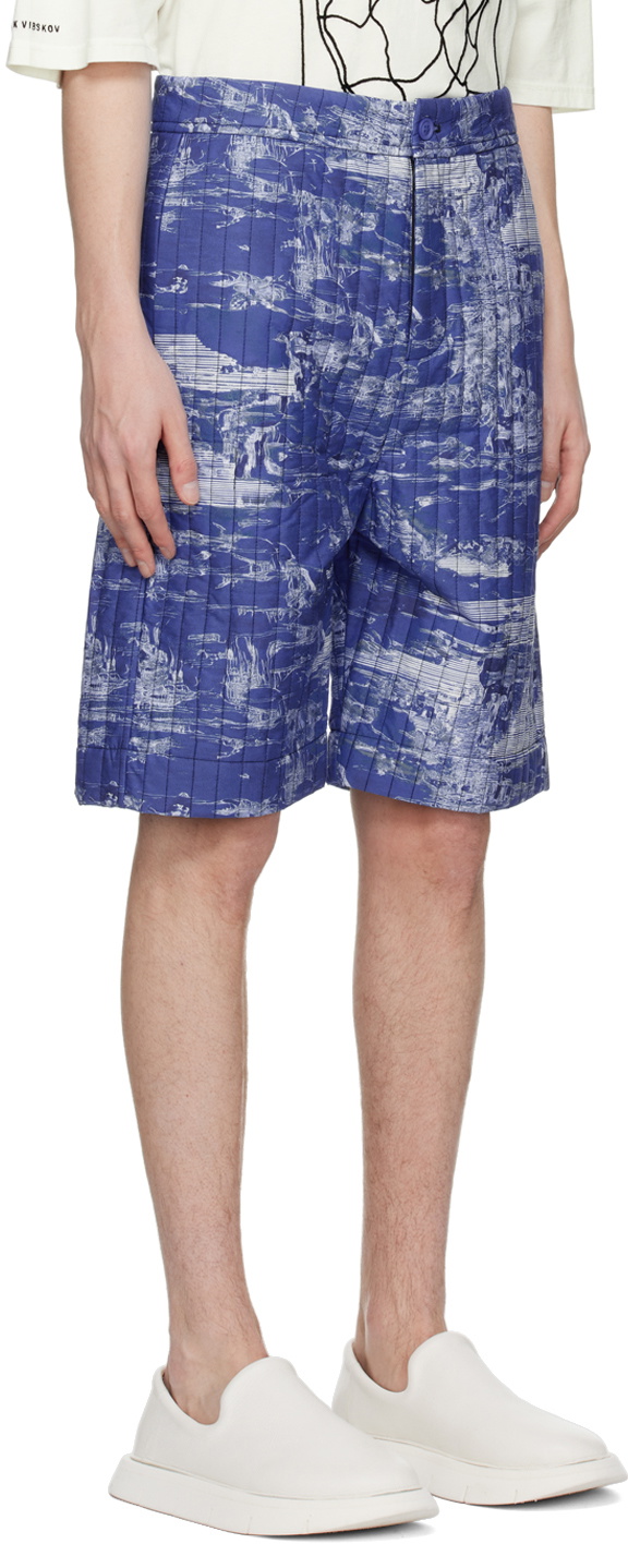 Henrik Vibskov Blue Wheel Shorts