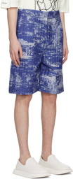 Henrik Vibskov Blue Wheel Shorts