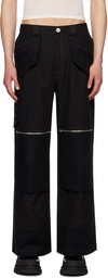 Dion Lee Black Straight-Leg Cargo Pants