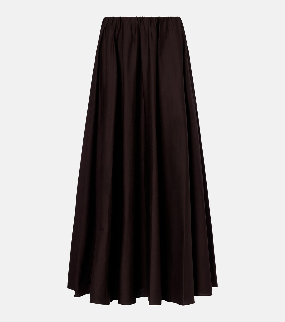 Staud Milano pleated cotton-blend maxi skirt