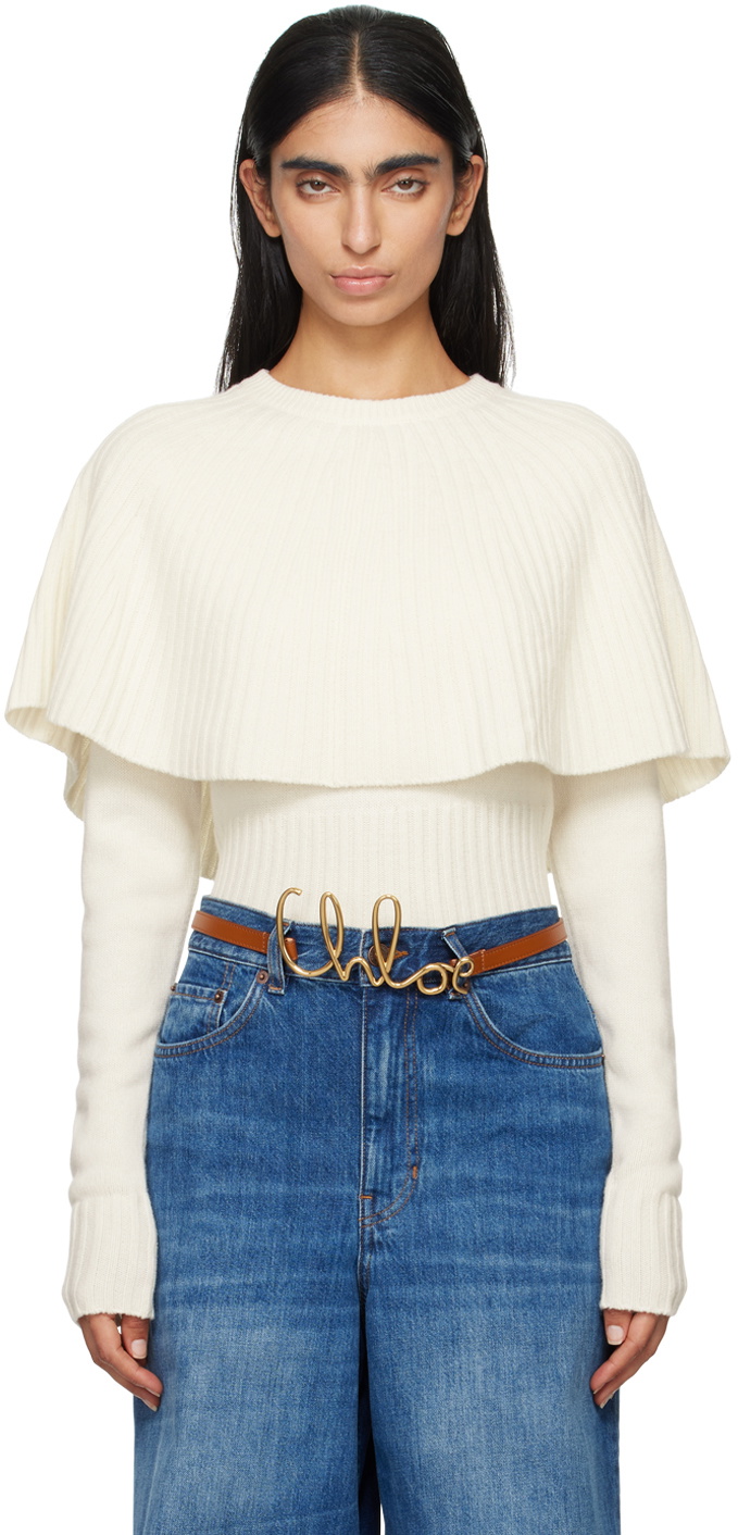 Chloé Off-White Cape Sweater Chloe