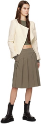 J KOO Off-White Square Neck Blazer
