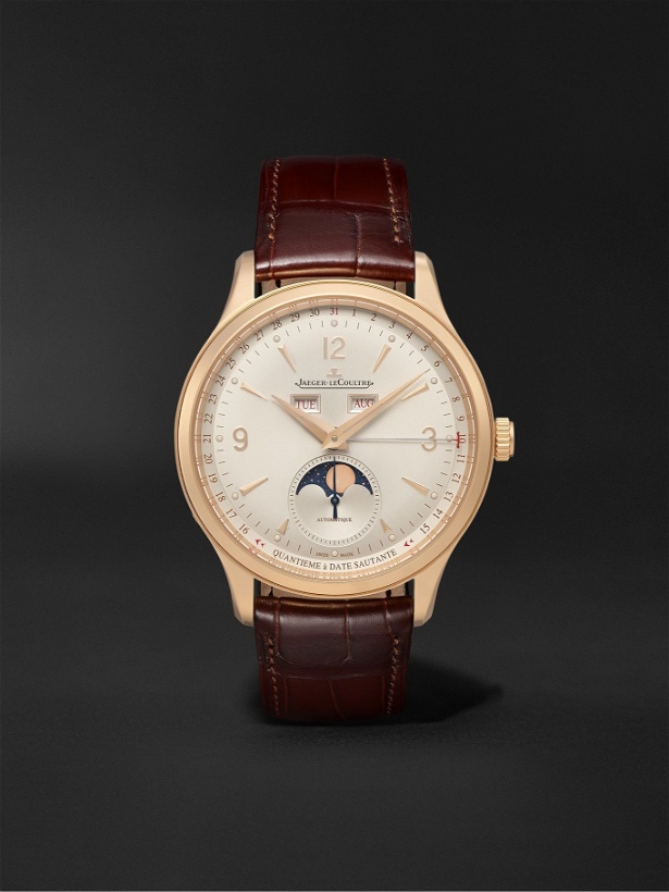 Photo: JAEGER-LECOULTRE - Master Control Calendar Automatic 40mm 18-Karat Rose Gold and Alligator Watch, Ref No. Q4142520