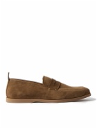 Mr P. - Regenerated Suede by evolo® Penny Loafers - Brown