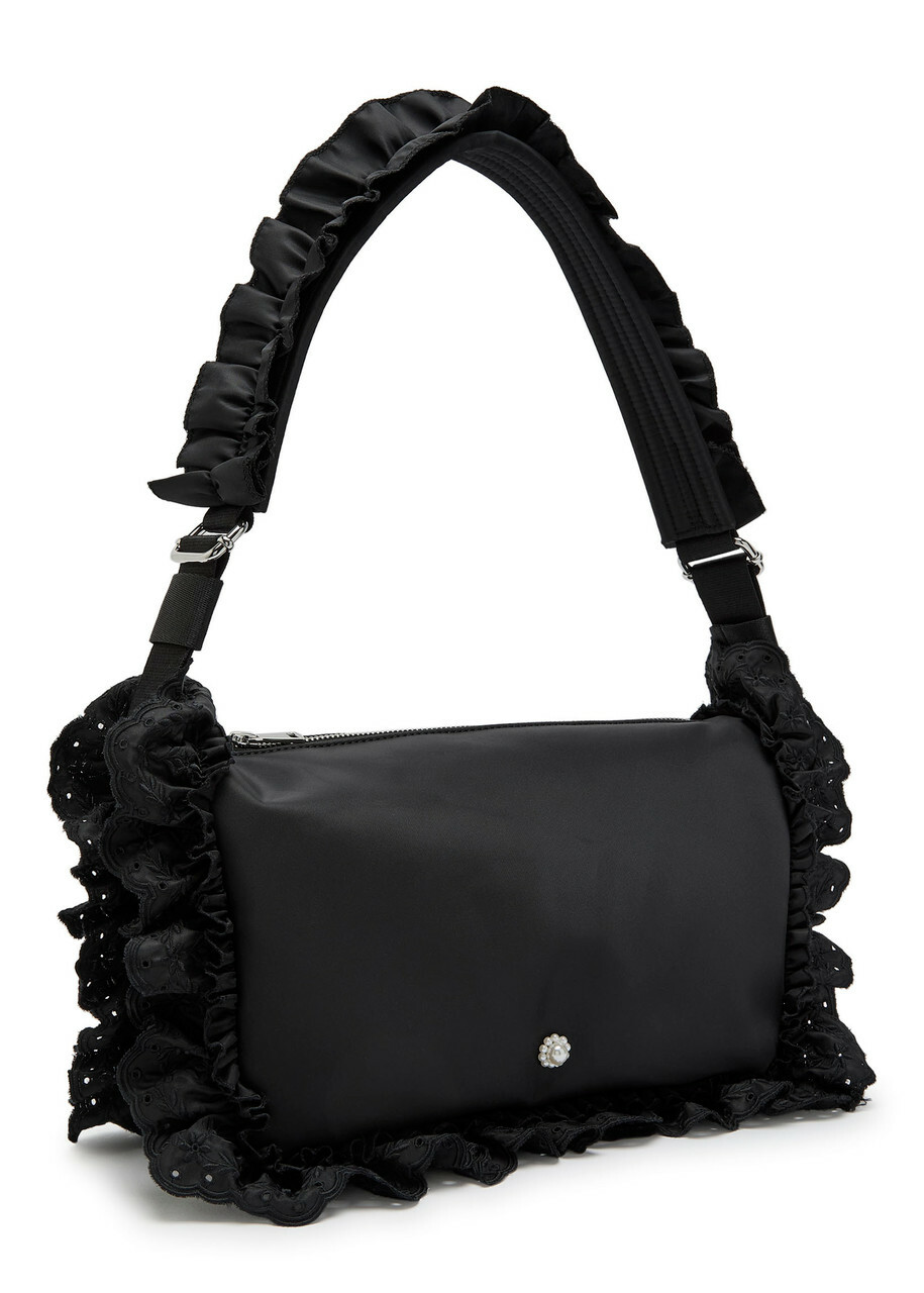 Simone Rocha Pillowcase Ruffled Nylon Shoulder bag - Black - One Size