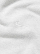 Nike - Solo Swoosh Logo-Embroidered Cotton-Blend Jersey Sweatshirt - Gray