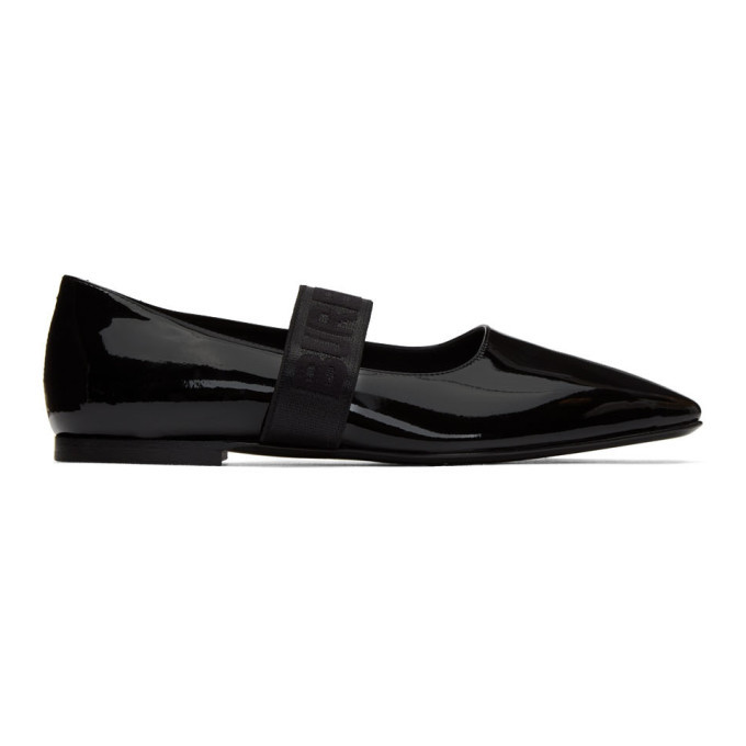 Burberry Black Patent Pennine Ballerina Flats