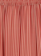 Merci Red Pants With All-over Striped Motif And Elastic Waist In Fabric Woman
