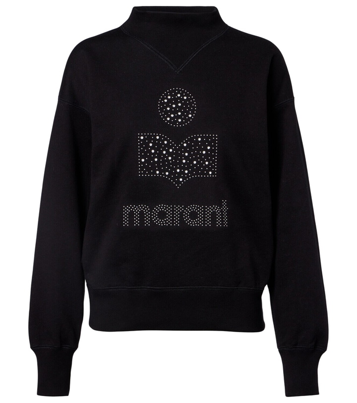 Photo: Marant Etoile Moby logo cotton-blend fleece sweatshirt
