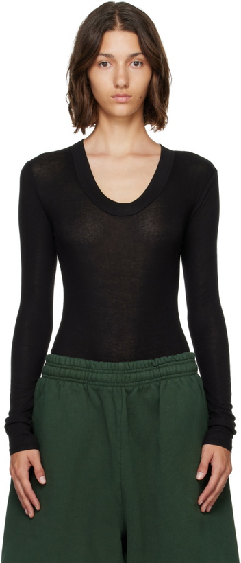 Photo: Entire Studios Black Circle Neck Bodysuit