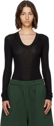 Entire Studios Black Circle Neck Bodysuit