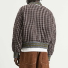 Story mfg. Men's Hand Applique Seed Bomber Jacket in Purple Peace