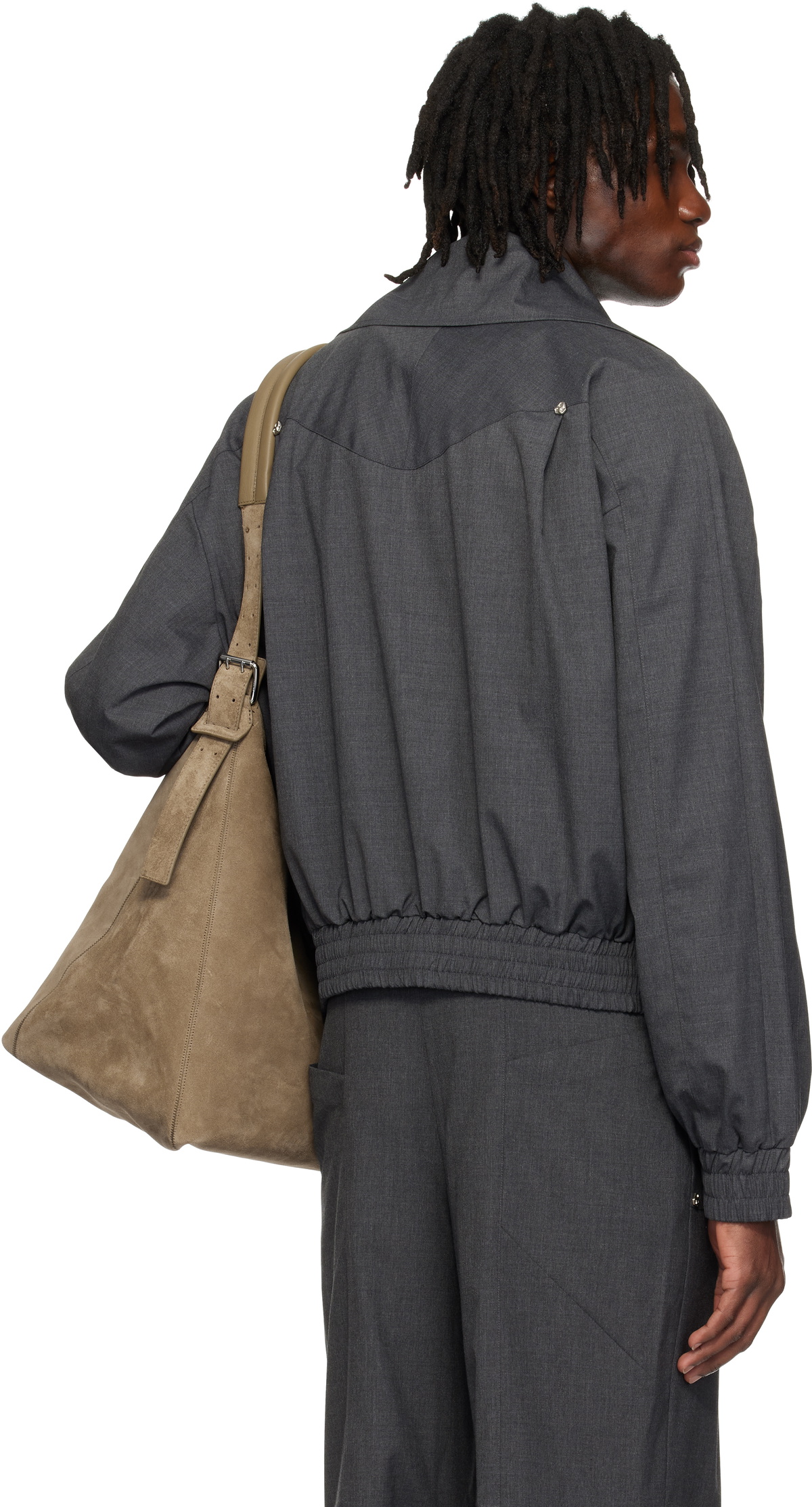CMMAWEAR Gray Funnel-Neck Jacket CMMAWEAR