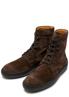 Tods Winter Gommino Suede Ankle Boots Brown