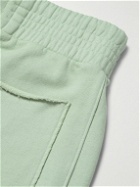 Les Tien - Straight-Leg Garment-Dyed Fleece-Back Cotton-Jersey Drawstring Shorts - Green