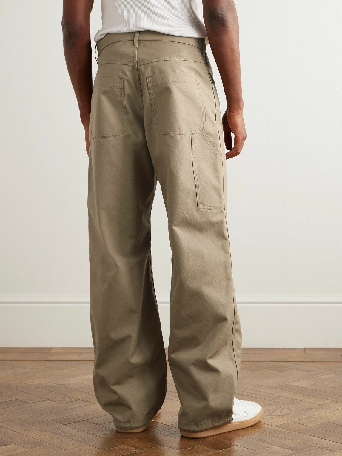 Valentino Garavani - Straight-Leg Cotton-Canvas Cargo Trousers - Neutrals