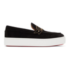 Christian Louboutin Black Suede Amiralou Loafers