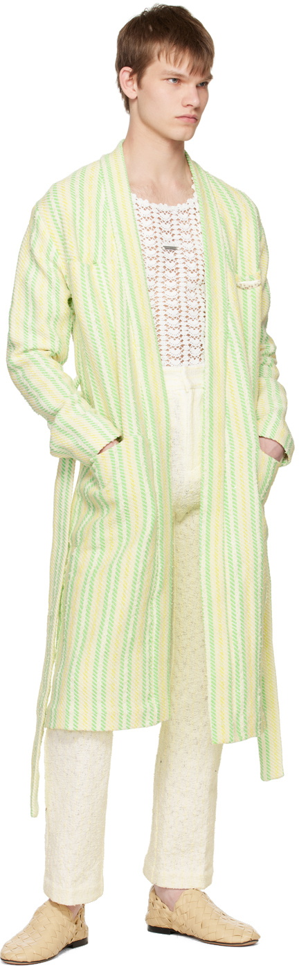 young n sang Yellow Stripe Robe
