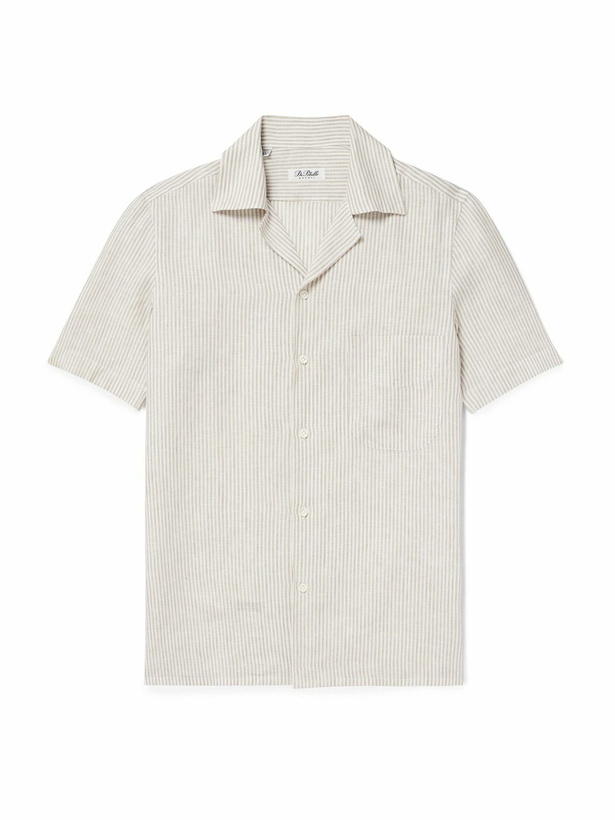 Photo: De Petrillo - Camp-Collar Striped Linen Shirt - Neutrals