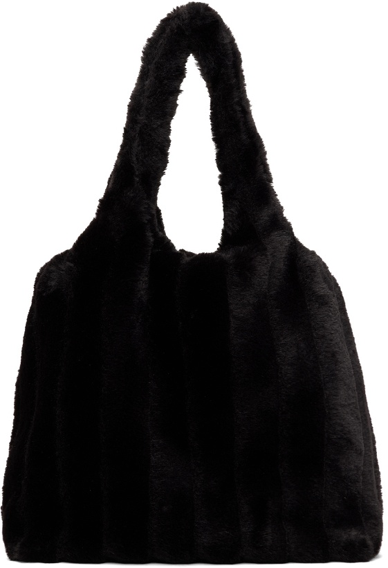 Photo: Anna Sui SSENSE Exclusive Black Faux-Fur Tote